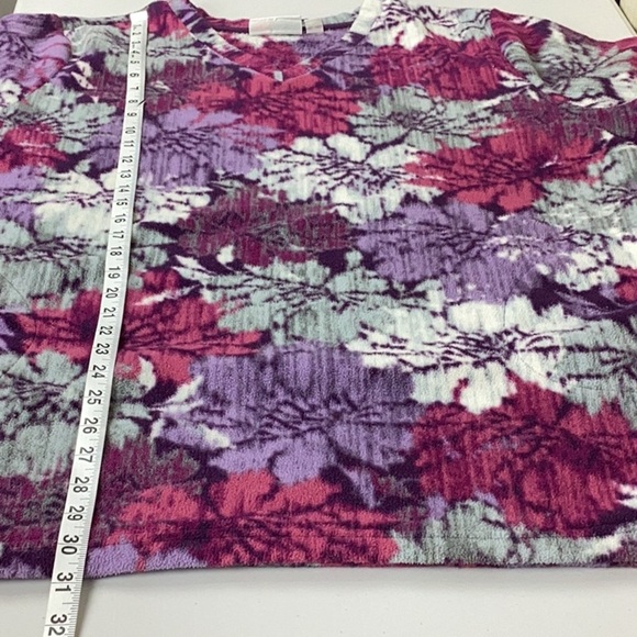 Women’s X-Large Floral Pullover Fleece Sweater. - Picture 7 of 7